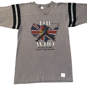 1982 The Who Production Crew Shirt Folsom Field Boulder Farewell Tour Concert L